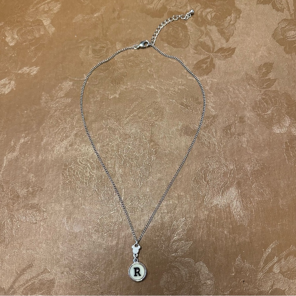 Disney “R” Initial Mickey Mouse Necklace